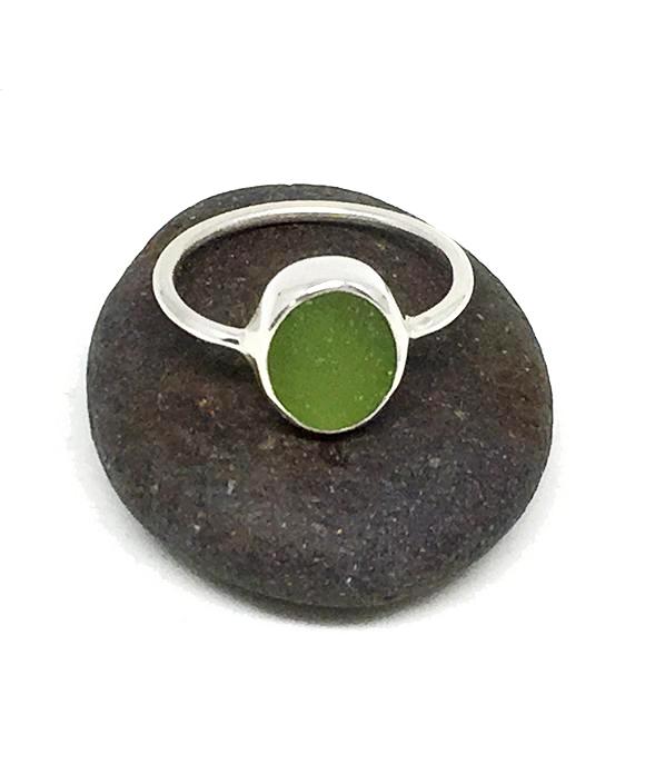 Light Olive Green Sea Glass 