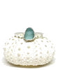 Small Aqua Blue Sea Glass Stack Able 