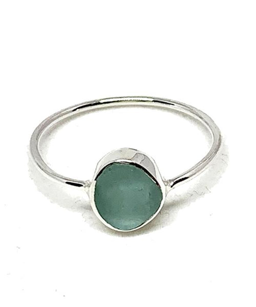 Small Aqua Blue Sea Glass Stack Able 