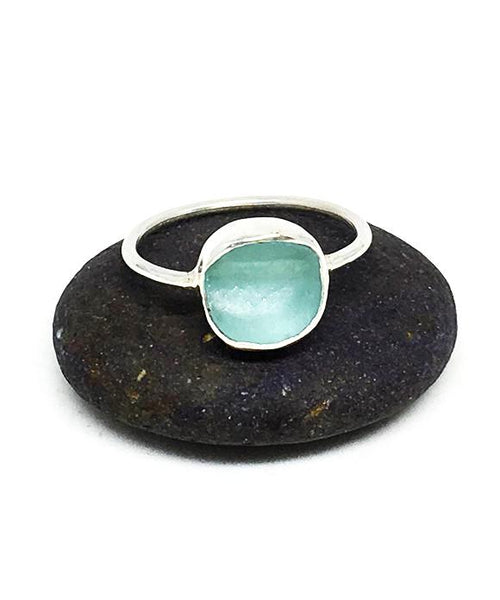 Textured Aqua Sea Glass 