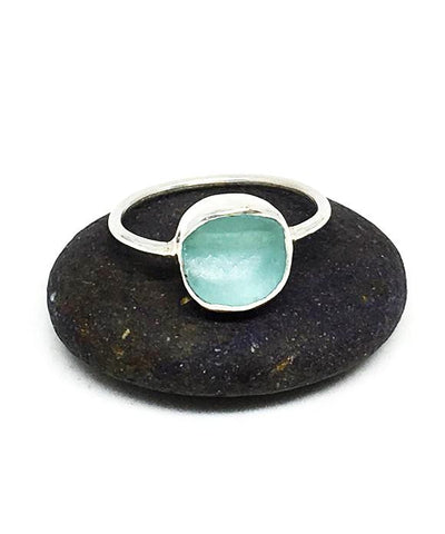 Textured Aqua Sea Glass 