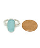 Soft Aqua Sea Glass Ring - Size 5