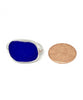 Chunky Rich Cobalt Sea Glass Ring - Size 7.5