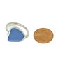 Chunky Light Blue Sea Glass Ring - Size 7
