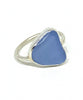 Chunky Light Blue Sea Glass Ring - Size 7