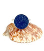 Cobalt Sea Glass Marble Ring - Size 7.5