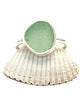 Soft Coke Blue Sea Glass Ring - Size 6