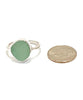 Soft Coke Blue Sea Glass Ring - Size 6