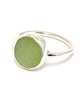 Pale Green Sea Glass Ring - Size 6.5