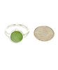 Pale Green Sea Glass Ring - Size 6.5