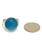 Turquoise Sea Glass Marble Ring - Size 5