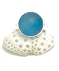 Turquoise Sea Glass Marble Ring - Size 5