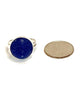 Dark Cobalt Sea Glass Marble Ring - Size 5