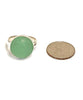 Light Green Sea Glass Marble Ring - Size 5.5