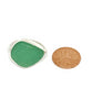 Large Chunky Turquoise Green Sea Glass Ring - Size 8.5