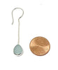 Soft Aqua Sea Glass Chain Earrings