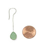 Textured Light Green Sea Glass Chain Earrings