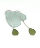 Olive Sea Glass Chain Earrings