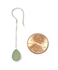 Sage Green Sea Glass Chain Earrings