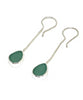 Turquoise Sea Glass Chain Earrings