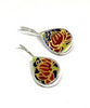Bold with Gold Teardrop Vintage Pottery Single Drop Earrings