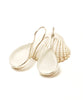 Clear Teardrop Sea Glass Single Drop Earrings