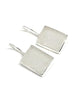 Clear Rectangle Sea Glass Single Drop Earrings