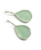 Coke Bottle Blue Sea Glass Teardrop Shape Single Earrings
