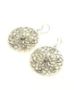 Antique Lace Cast in Sterling Silver with Faceted Blue Topaz Stone Earrings