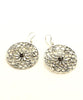 Antique Lace Cast in Sterling Silver with Faceted Iolite Stone Earrings