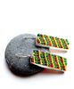 Rasta Stripes Beaded Glass Single Drop Earrings