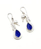 Sea Horse & Cobalt Sea Glass Earrings