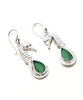 Sea Horse and Soft Green Sea Glass Earrings