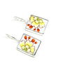 Yellow & Orange Flower Vintage Pottery Single Drop Earrings