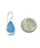 Aqua Sea Glass Natural Shape Single Earrings