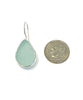 Coke Bottle Blue Sea Glass Natural Shape Single Earrings