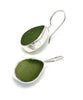 Dark Olive Sea Glass Natural Shape Single Earrings