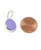 Lavender Stained Glass Round Shaped Single Drop Earrings