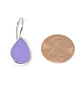Lavender Teardrop Stained Glass Single Drop Earrings
