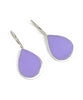Lavender Teardrop Stained Glass Single Drop Earrings