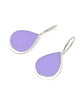 Lavender Teardrop Stained Glass Single Drop Earrings