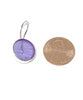 Clear Lavender Stained Glass Round Single Drop Earrings