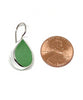 Soft Green Sea Glass Teardrop Shape Single Earrings