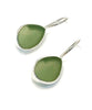 Olive Sea Glass Natural Shape Single Earrings
