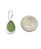 Olive Sea Glass Natural Shape Single Earrings