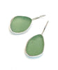 Light Sage Green Sea Glass Natural Shape Single Earrings