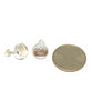 Sparkly Silver Glass Post Earrings