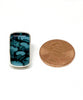 Turquoise & Black Patterned Fused Glass Post Earrings