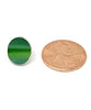 Green Stained Glass Oval Shaped Post Earrings
