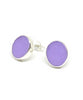 Lavender Oval Stained Glass Post Earrings